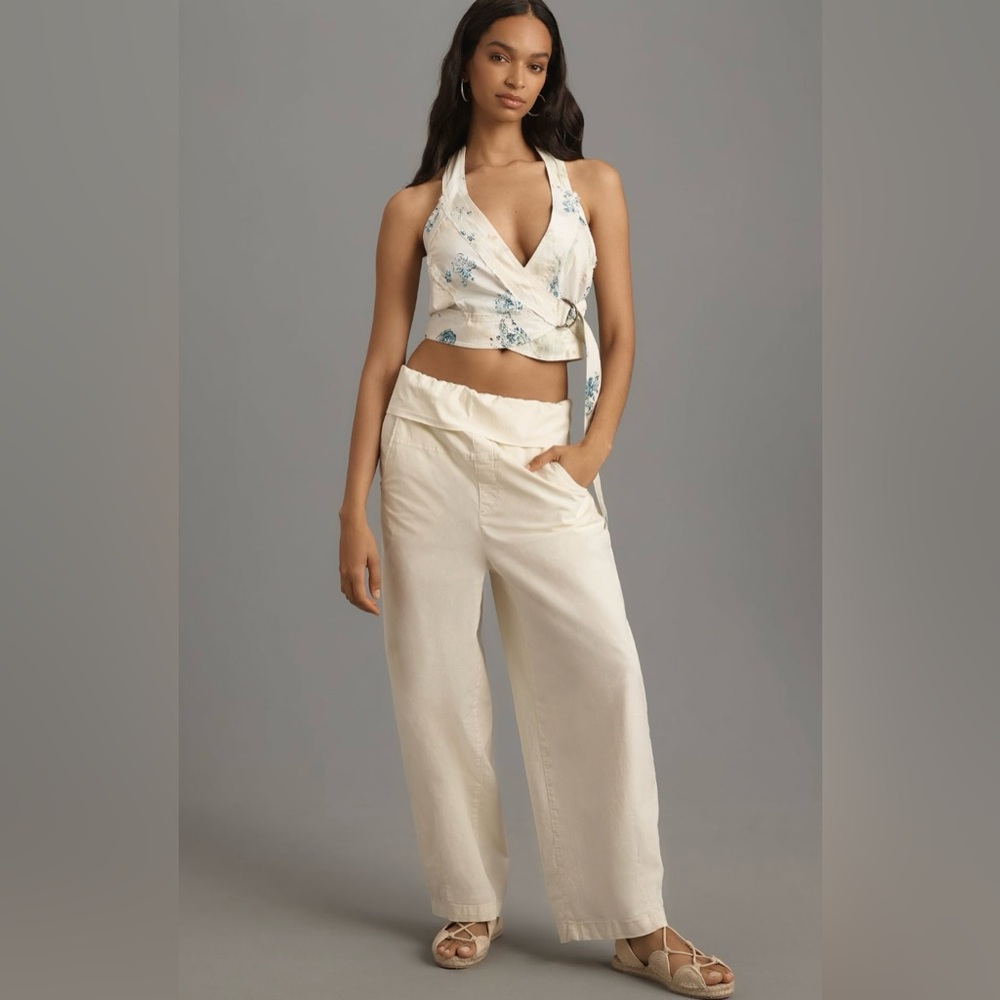 Anthropologie Buckle Halter Top